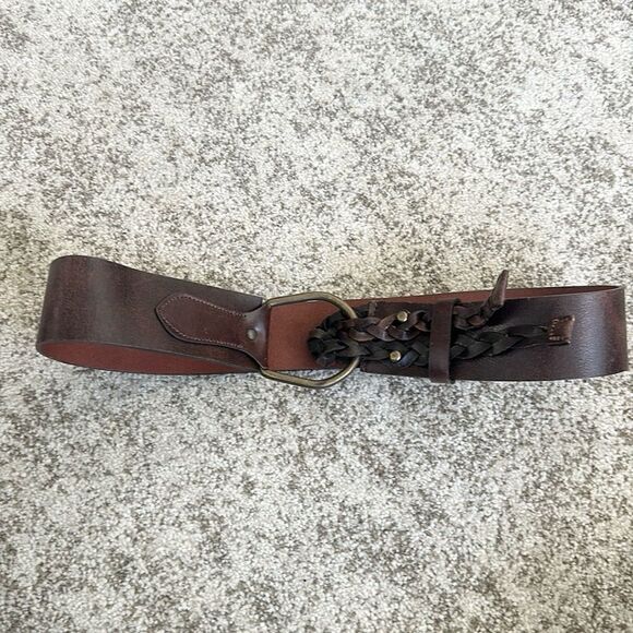 Italian Leather Brown Belt M - Picture 1 of 6